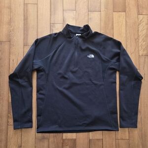 The North Face Men's Black Quarter-Zip Long Sleeve Running Shirt Size L